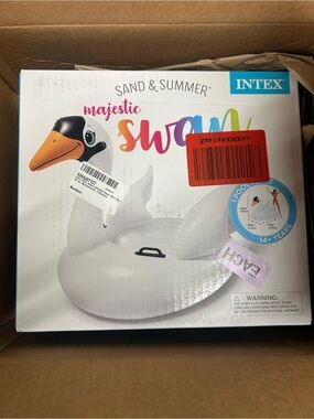 INTEX Majestic Swan Inflatable Pool Float - White